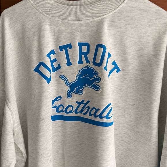 NFL Detroit Lions Women's Oatmeal Heather Crew Neck - XXL - Picture 7 of 9